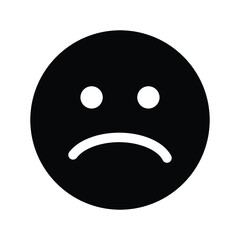 sad face icon,  emoticon smiley vector