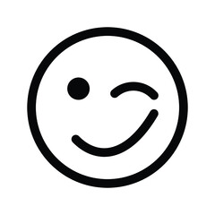 blink eye  emoticon smiley vector