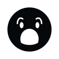shocked face  emoticon smiley vector