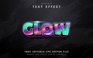Glow text, colorful gradient text effect