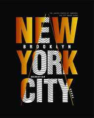 New york city typography design vector