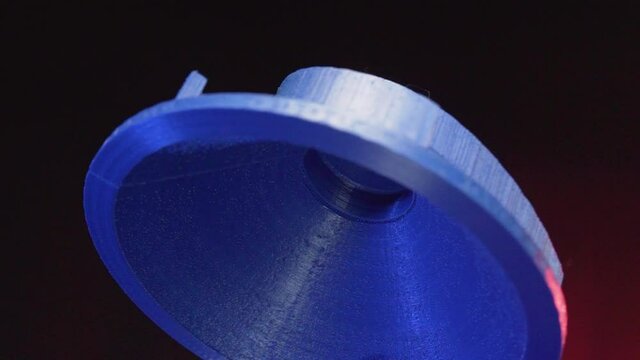 Replacement parts for machine tools in factories, printered on 5D 3D printers. Parts for faFused deposition modeling, 3D printer printing an object from plastic.