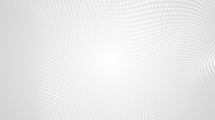 Dot white gray wave light technology texture background. Abstract big data digital concept. 3d rendering.