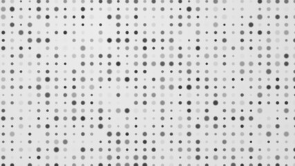 Dot white black pattern gradient texture background. Abstract  technology big data digital concept. 3d rendering.
