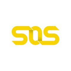 SOS letter logo design vector