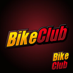 Bike Club Custom text Logo