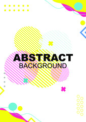 Fototapeta premium Vector abstract background texture design, bright poster, banner white and blue, yellow, red, grey element background vector illustration with dots and stripes