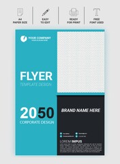 Professional business flyer template, Stylish blue annual report business brochure design, Template abstract business flyer