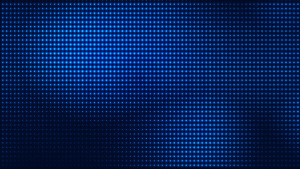 Dot blue pattern screen led light gradient texture background. Abstract  technology big data digital background. 3d rendering.