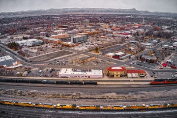 Aerial View of Grand Junction, Colorado in Winter
