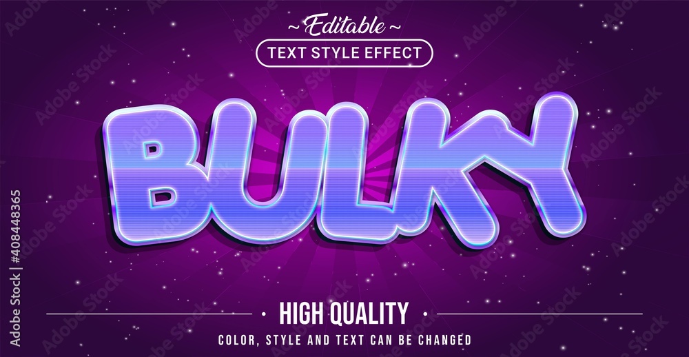 Poster Editable text style effect - Bulky text style theme.