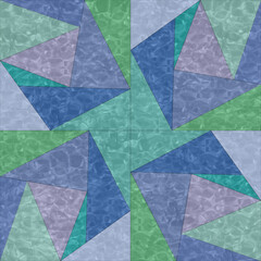 Abstract prints, creative tile surface. Triangles, abstract background. Modern mosaic wallpaper. Art deco pattern. Geometric texture