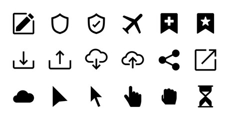 Solid essential UI Icon set.
