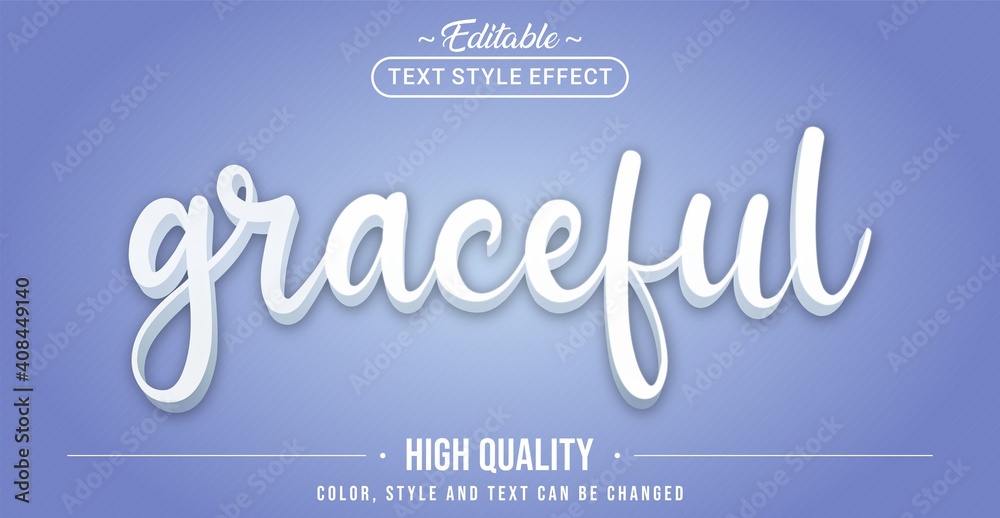 Poster Editable text style effect - Graceful text style theme.