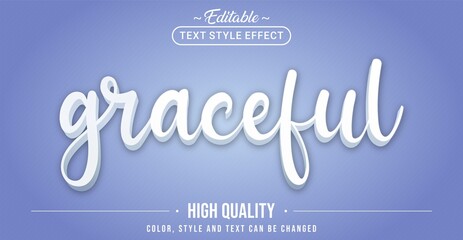 Editable text style effect - Graceful text style theme.