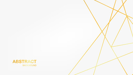 Luxury white with golden lines background, Low poly, vector.