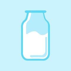 Vector of milk in bottle design. Can be use for icon or symbol