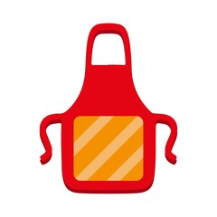 Vector of apron design in flat style. Can be use for icon or symbol