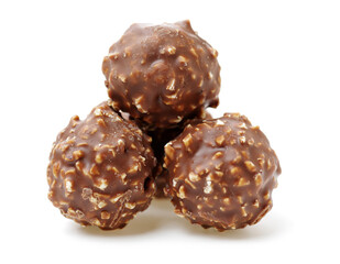 chocolate candy on white background