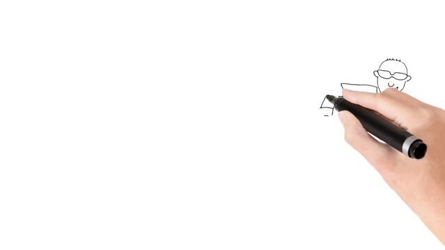 Locksmith computer whiteboard animation of job position