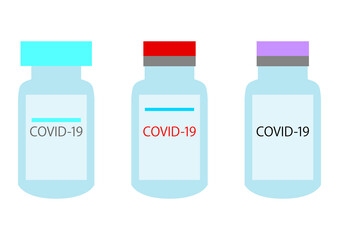 新型コロナウイルスワクチンのアイコンイラスト