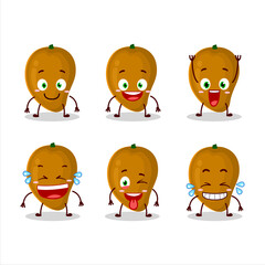 Cartoon character of zapote with smile expression