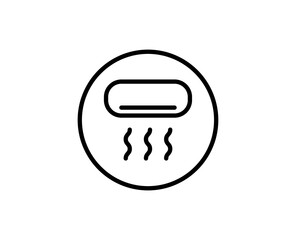 Air conditioner premium line icon. Simple high quality pictogram. Modern outline style icons. Stroke vector illustration on a white background.