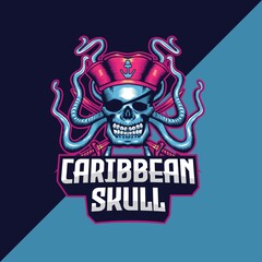 vector of skull mascot logo. perfect for gaming team, merchandise, apparel, etc