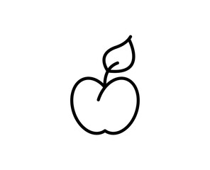 Apple line icon. Vector symbol in trendy flat style on white background. Apple sing for design.