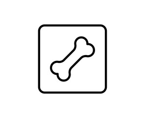 Bone line icon. High quality outline symbol for web design or mobile app. Thin line sign for design logo. Black outline pictogram on white background