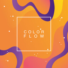 vivid color flow with square frame background