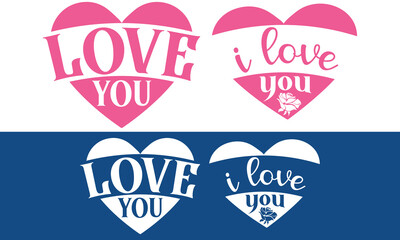 Valentine's Day T-shirt Design, Love You T-shirt Design, Love Vector.