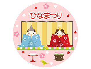 ひな祭り13　素材　お雛様