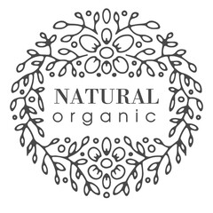 Natural organic and ecological product, label