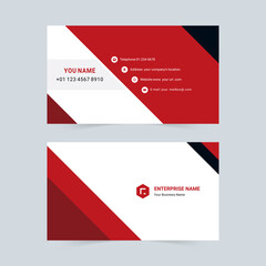 Black and red business vector business card