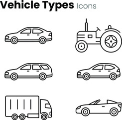 Fototapeta na wymiar All transport vehicles icon set