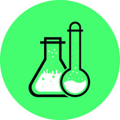 Test Tube Icon. Beaker, Flask, Chemistry Test Icon