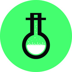 Obraz premium Test Tube Icon. Beaker, Flask, Chemistry Test Icon