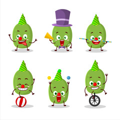 Cartoon character of ambarella with various circus shows