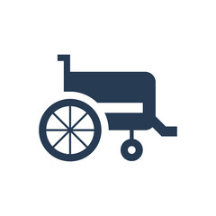 Wheelchair icon. Disabled, paralyzed, handicapped chair