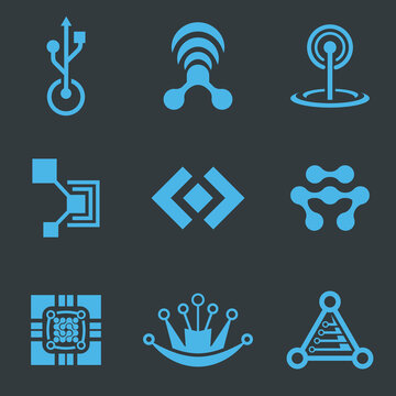 Technology Logo Design Template For Business And Company