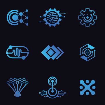 Technology Logo Design Template For Business And Company