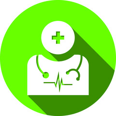 Obraz premium Doctor Icon | Health care, heartbeat, stethoscope.