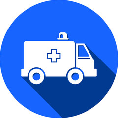 Ambulance icon. Medical, hospital, patient car icon.