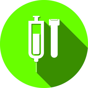 Syringe Icon. Injection, vaccine vector icon. 