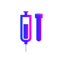 Syringe Icon. Injection, vaccine vector icon. 