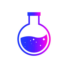 Test Tube Icon. Beaker, Flask, Chemistry Test Icon