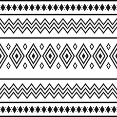 Black and white tribal ethnic pattern with geometric elements, traditional African mud cloth, tribal design. fabric or home wallpaper design