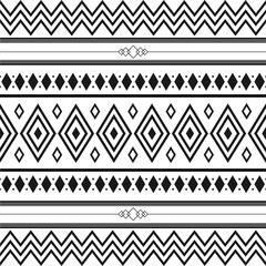 Black and white tribal ethnic pattern with geometric elements, traditional African mud cloth, tribal design. fabric or home wallpaper design