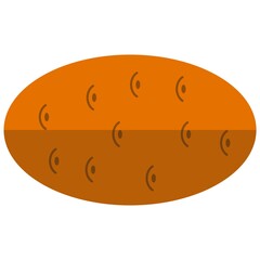 Potato icon, flat vector isolated illustration. Farm fresh vegetable. Healthy food.
